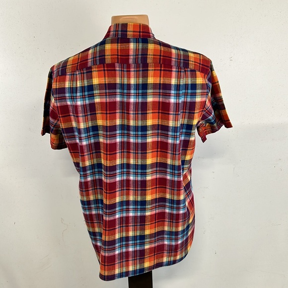 J. Crew short sleeve Cotton/Linen button down collar shirt.  L - Picture 6 of 7